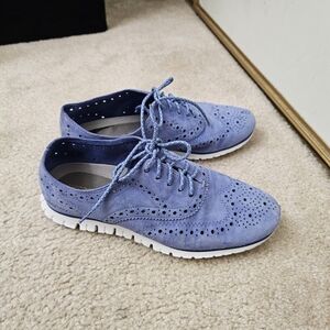 Cole Haan Zerogrand Wedgewood Suede Shoes